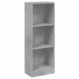 Maison Chic Knjižna omara - Knjižni regal 3-nadstropna betonsko siva 40x24x109 cm, (21725203) Cene
