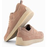 Ombre Men's lightweight suede sports style sneakers - beige | ePonuda.com