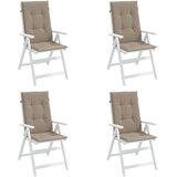  Jastuci za vrtne stolice 4 kom smeđesivi 120x50x3 cm od tkanine | Eponuda.com