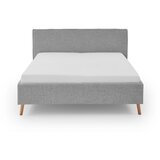 Meise Möbel Svetlo siva oblazinjena zakonska postelja s prostorom za shranjevanje z letvenim dnom 160x200 cm Riva – | Shoptok.si