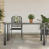  Vrtni stol crni 150 x 90 x 74 cm aluminijum i staklo | shoptok.hr