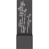 vidaXL Vrtni Sadič s Dekorativnom Pločom Crna 50 x 140 cm | shoptok.hr