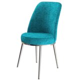 Hanah home set trpezarijskih stolica Dexa 8 kom, tirkizna tkanina Babyface, hromirane metalne noge | Eponuda.com