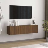  Zidni TV ormarić smeđi hrast 120x30x30 cm konstruirano drvo Cijene