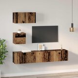  Set TV komoda 3 kom. Staro drvo Konstruirano drvo Smeđa 80 x 30 x 30 cm | Shoptok.si