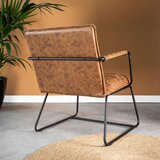 MID.YOU FOTELJ, barve konjaka kovina, tekstil | Shoptok.si