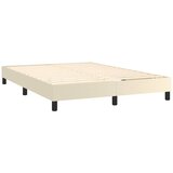 Krevet s oprugama i madracem krem 140x200 cm od umjetne kože | shoptok.hr