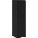 vidaXL Set TV komoda s policom Ostalo s pohranom s vratima 4 pcs Crni hrast 30.5 x 30 x 110 cm | shoptok.hr
