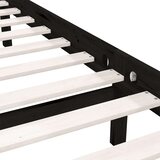 vidaXL Posteljni okvir črn iz trdne borovine 135x190 cm UK Double | Shoptok.si