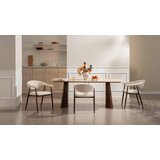 Lomoco NASLANJAČ, kovina, tekstil krem barve, barva oreha | Shoptok.si