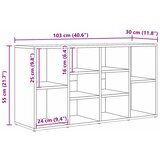 Klupa za cipele Crni hrast 103 x 30 x 54,5 cm Konstruirano drvo | shoptok.hr
