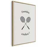  Slika - Black Badminton Rackets 40x60 U prirodnom drvenom okviru | shoptok.hr