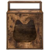 vidaXL Mačja hiša Dimljeni oreh 42.5 x 40 x 52.5 cm Konstruiran les, (5000111121) | Shoptok.si
