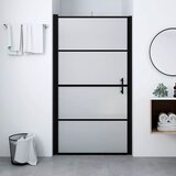  Vrata za tuš od mutnog kaljenog stakla 81 x 195 cm crna | shoptok.hr
