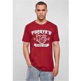 Merchcode Popeye Barber Shop Burgundy Tee | Shoptok.si