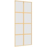  Klizna vrata zlatna 90 x 205 cm matirano staklo ESG i aluminij | shoptok.hr
