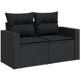  10-dijelni set vrtnih sofa s jastucima crni od poliratana | shoptok.hr