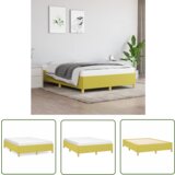 The Living Store Posteljni okvir brez vzmetnice zelen 140x190 cm blago - Posteljni Okvir, (21737210) | Shoptok.si