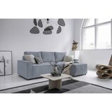 MID.YOU KOTNA SEDEŽNA GARNITURA, rebrasti žamet svetlo siva | Shoptok.si
