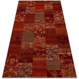 RugsX Preproge Preproga volna KASHQAI 4327 300 Patchwork klaret 67x130 cm Bordo | Shoptok.si