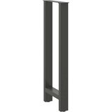  Noge za barski stol antracit boje 2 kom 50 x (100-101) cm čelik Slike
