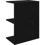 vidaXL Nočna mizica črna hrast 46,5x29x61 cm inženirski les | Shoptok.si