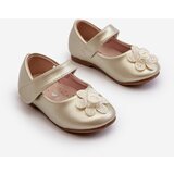 EVENTO Children's ballerina shoes with Velcro fastening with gold decoration Serinde | Shoptok.si