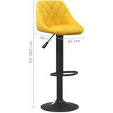 vidaXL Barski stolac boja senfa baršunasti | shoptok.hr