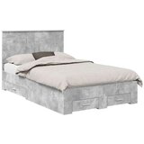  Konstrukcija postelje z vzglavjem Betonsko siva 120 x 200 cm, (5000103692) | Shoptok.si