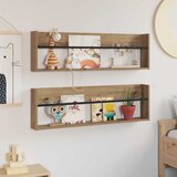  Polica za časopise 2 pcs Umjetnički hrast 100 x 12 x 30 cm | shoptok.hr