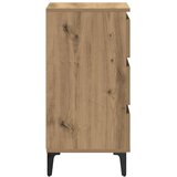 Krevetni ormarić s metalnim nogama Artisan hrast 40x35x69 cm | shoptok.hr