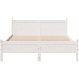 vidaXL Posteljni okvir brez vzmetnice bel 160x200 cm trdna borovina | Shoptok.si