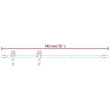  Drsna vrata s kompletom vodil 90x210 cm trdna borovina, (20804521) | Shoptok.si