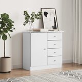  Komoda ALTA bijela 77 x 35 x 73 cm od masivne borovine | shoptok.hr