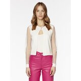 Naf Naf Pletena jopica Mbolly Bolero XENG27 Écru Regular Fit | Shoptok.si