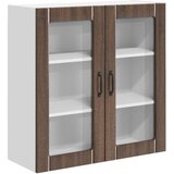 vidaXL Stenska kuhinjska omarica s polico Rjav hrast 80 x 31 x 80 cm | Shoptok.si