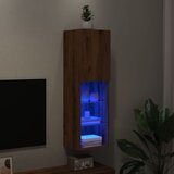 vidaXL TV omarica z LED lučkami artisian hrast 30,5x30x102 cm Cene