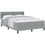 vidaXL Box Spring krevet s madracem svijetlosivi 140x200 cm tkanina, uzglavlje dizajn dijamantnih blokova svijetlosivo 140 cm tkanina Cijene