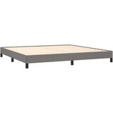  Box spring postelja z vzmetnico temno siva 200x200 cm blago, (20790410) | Shoptok.si