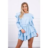Kesi Azure dress with vertical ruffles Cijene