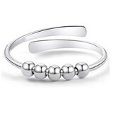 INF Nastavljiv antistresni obroč z vrtljivimi perlicami Silver, (21237956) Cene