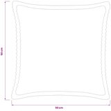  Presvlaka za jastuk 6 kom. HOUTEN Sivosmeđa 50 x 50 cm Kord | shoptok.hr