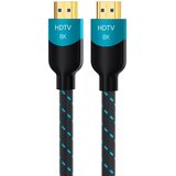INF HDTV kabel - pleteni HDMI 2.1 8K kabel, 48Gbps, 8K60Hz\/4K120Hz, eARC & VRR, modra 5 m, (5000289868) | Shoptok.si