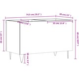 Ormarić za ploče bijeli 74,5 x 38 x 48 cm od konstruiranog drva | shoptok.hr