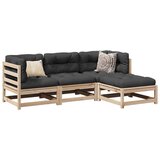 vidaXL 4-dijelni set vrtnih sofa od masivne borovine s jastucima Cijene