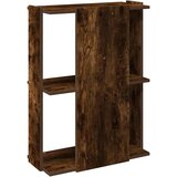 vidaXL Knjižna omara 3-nadstropna dimljen hrast 60x30x80 cm inž. les | Shoptok.si