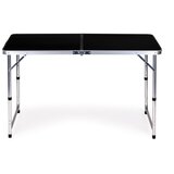 Modern Home Modernhome sklopivi turistički stol 120 x 60 cm crni | shoptok.hr