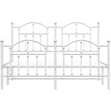  Metalni okvir kreveta uzglavlje i podnožje bijeli 140 x 190 cm | Eponuda.ba