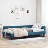 vidaXL Krevetni okvir sa kutnim dizajnom Plava 90 x 190 cm | shoptok.hr