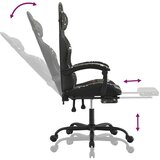  Okretna igraća stolica s osloncem crno-maskirna od umjetne kože | shoptok.hr